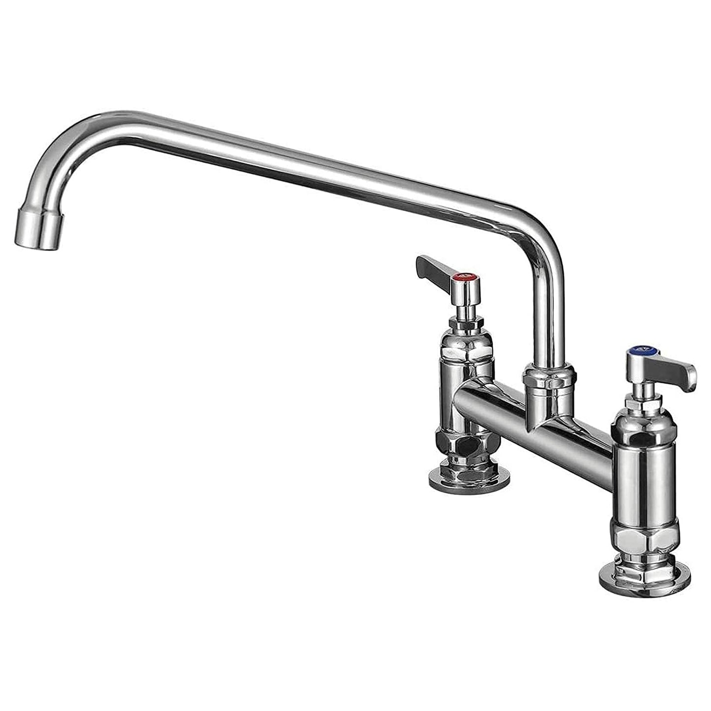 CWM Deck Mount Commercial Faucet with 12" Spout