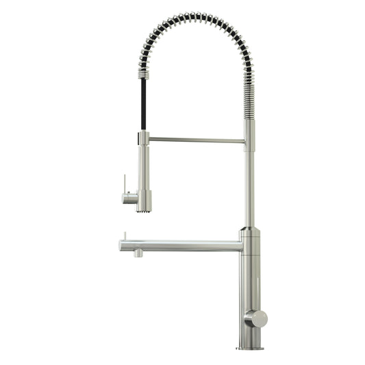 CWM Kitchen Faucet with Pull Down Sprayer,Brushed Nickel