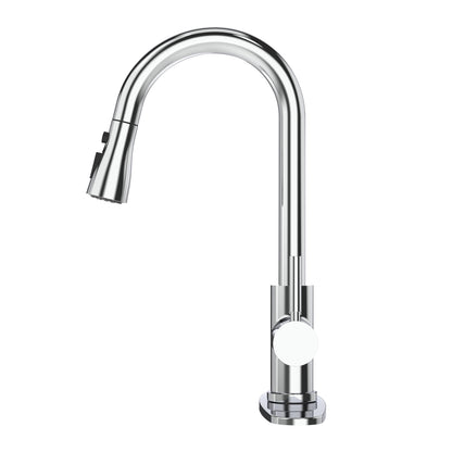 CWM Kitchen Faucet with Pull Out Faucet,Polished Chrome