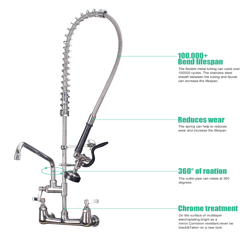 CWM 36" Commercial Faucet with Sprayer