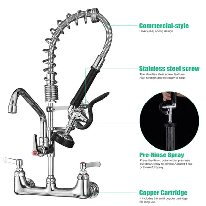 CWM 21" Commercial Faucet with Sprayer