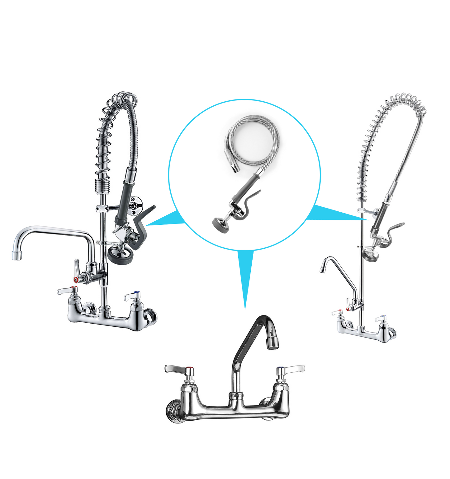 CWM Commercial Sink Sprayer with 45" Hose