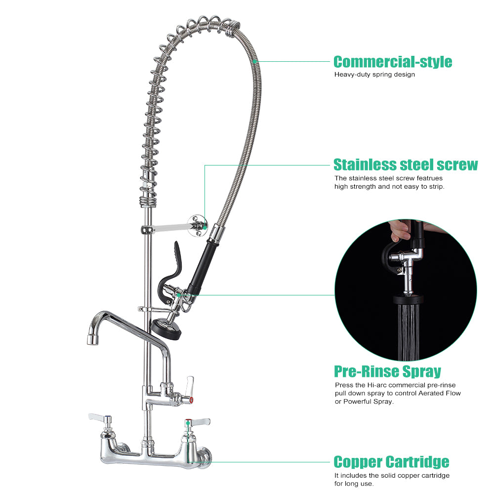 CWM 43" Commercial Faucet with Sprayer