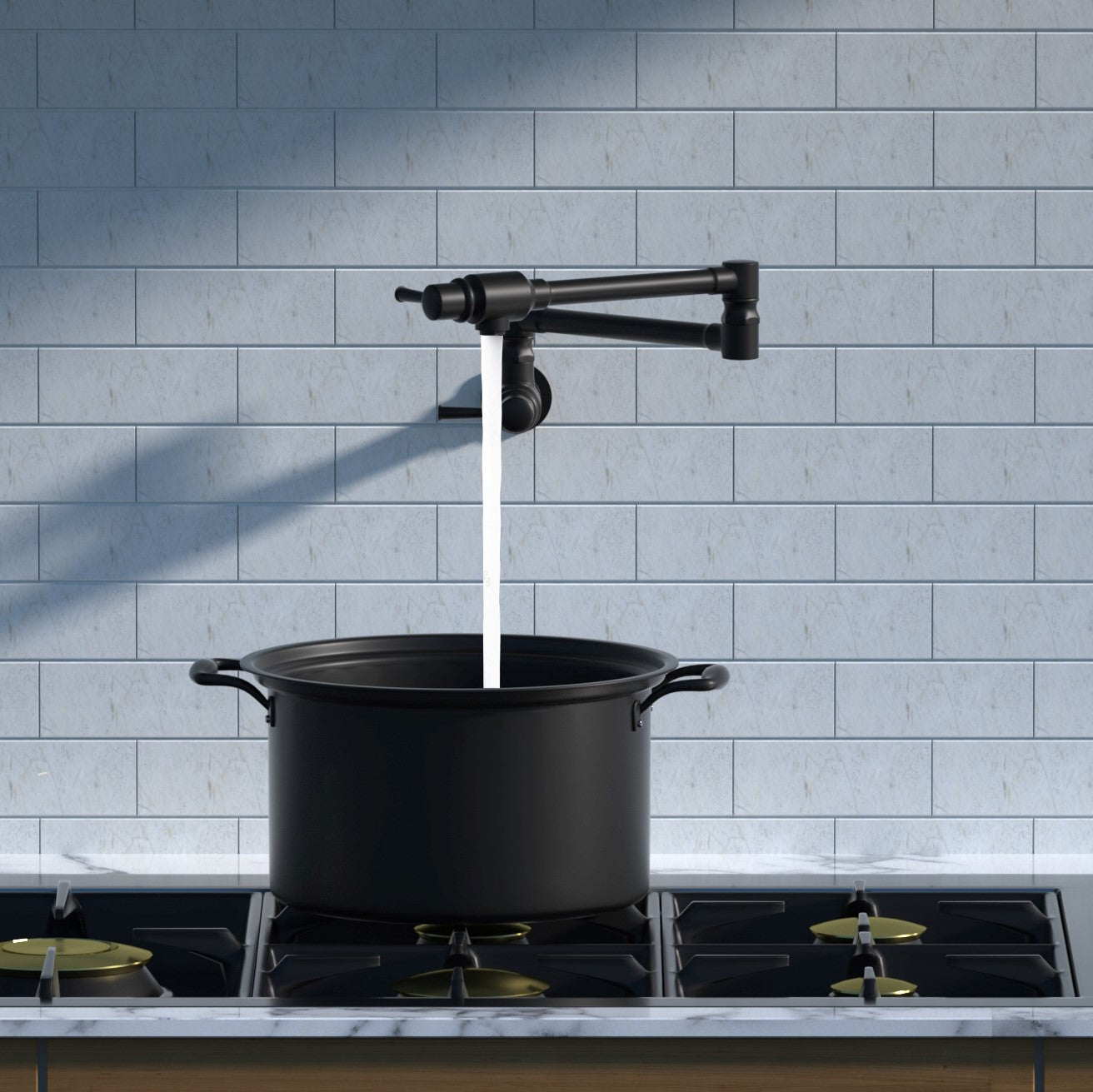 CWM Pot Filler Faucet B,Matte Black