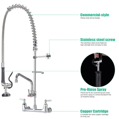 CWM 47" Commercial Faucet with Sprayer