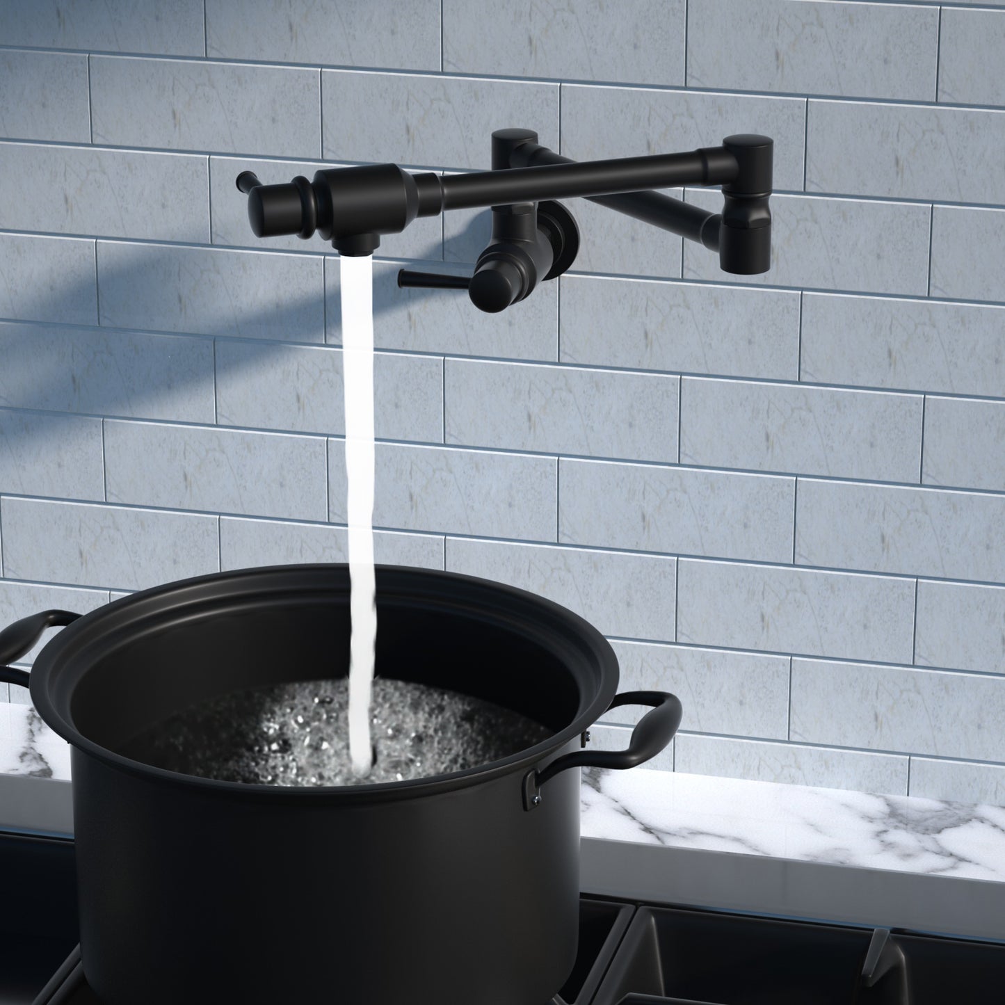 CWM Pot Filler Faucet B,Matte Black