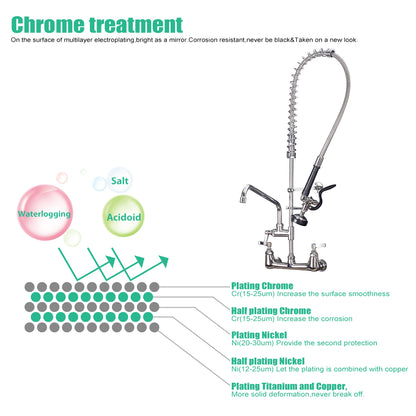 CWM 36" Commercial Faucet with Sprayer