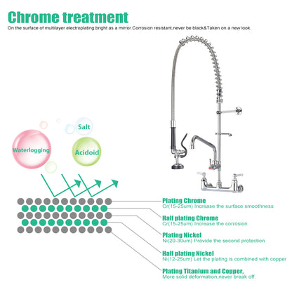 CWM 47" Commercial Faucet with Sprayer