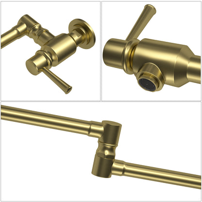 CWM Pot Filler Faucet B,Brushed Gold