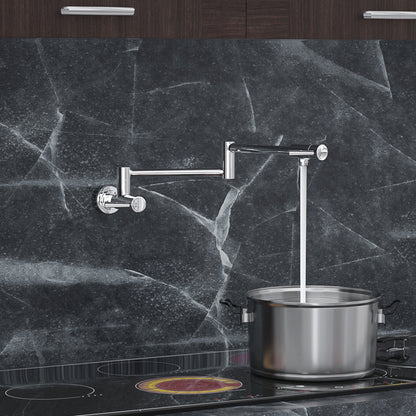 CWM Pot Filler Faucet A,Polished Stainless