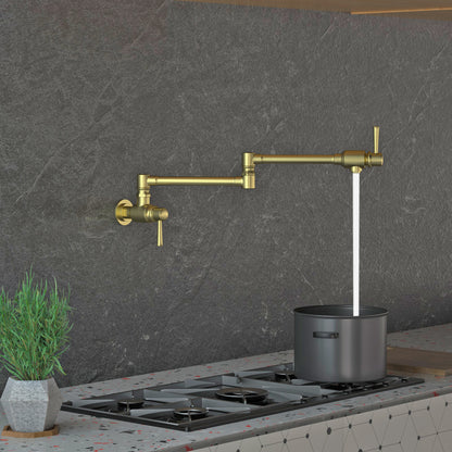 CWM Pot Filler Faucet B,Brushed Gold